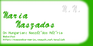 maria naszados business card